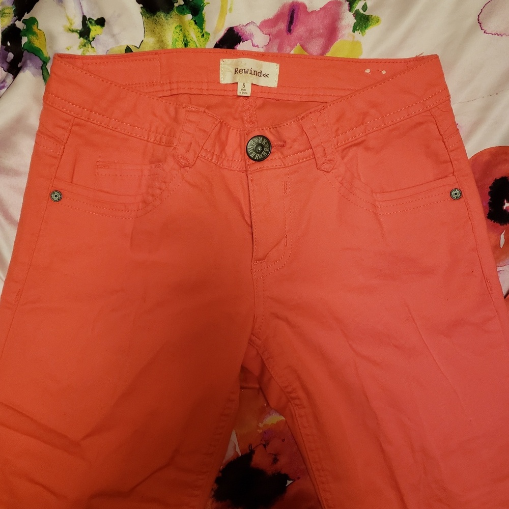 Rewind Coral Crop Pants